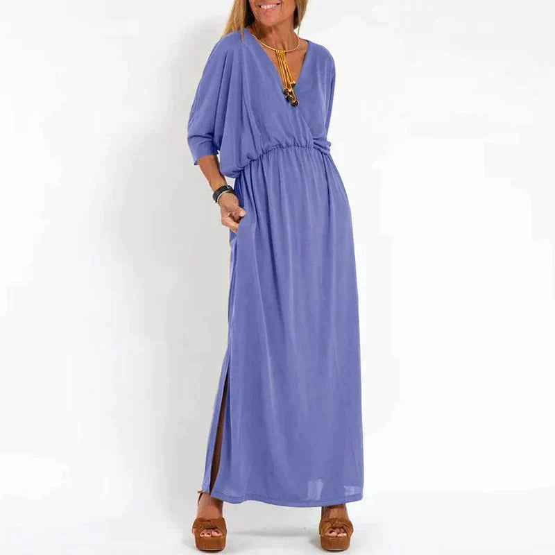 Vintage-Kleid | Mit seitlichem Schlitz in hoher Taille