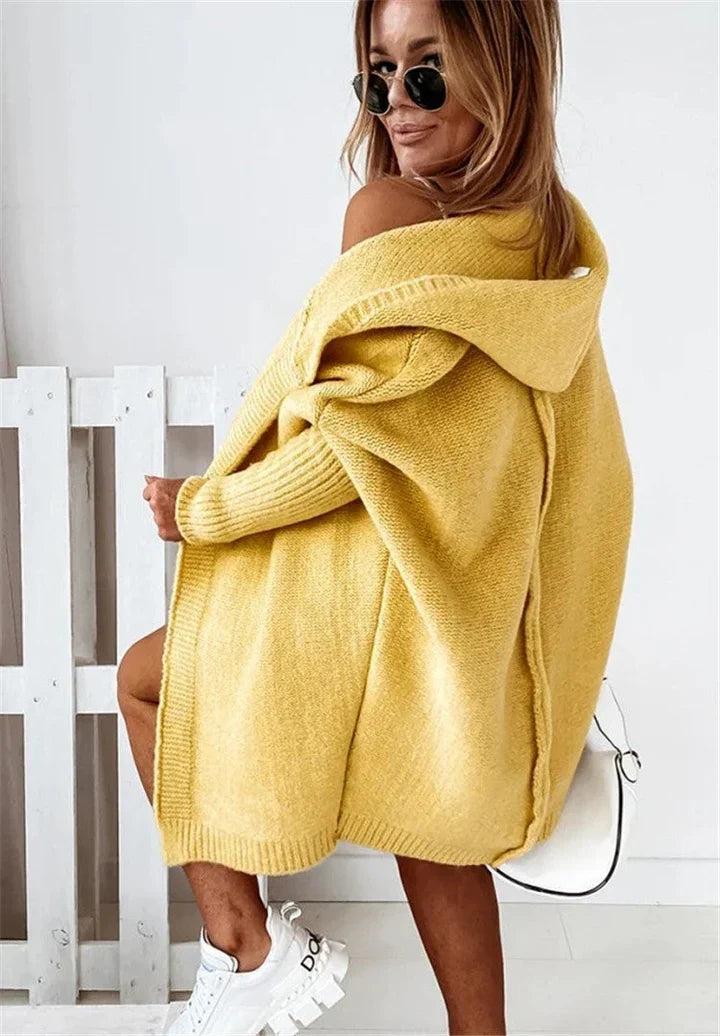 W&W Mode | Superweiche Gestrickte Strickjacke Mit Taschen Und Kapuze Für Damen