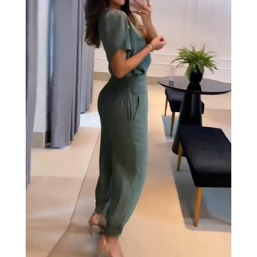 WW | V-Ausschnitt Jumpsuit Für Damen
