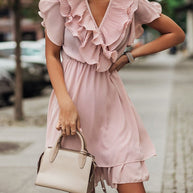 WW | Rüschen Mini Kleid