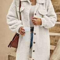 WW | Teddyjacke - bequeme lange Damenjacke