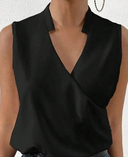 WW Elegantes ärmelloses Einfarbiges Top