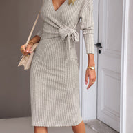 WW - Midi-Kleid mit Wickeloptik