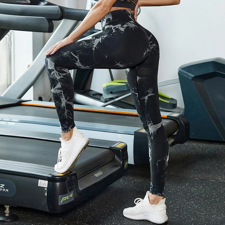 W&W Mode Grazil Marbling-Tie-Dye Yoga Hose | Sportliche Leggings für Damen
