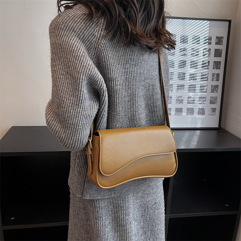 WW Vintage Leder Crossbody-Taschen | Kleine Umhängetasche | Stilvolle Armpit Handtaschen und Geldbörsen