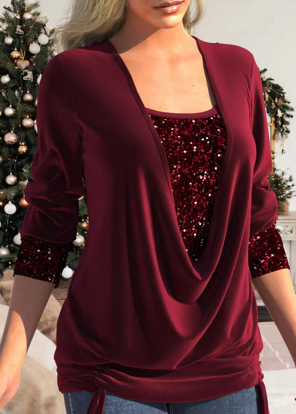 WW | Stilvolle Glitzerbluse