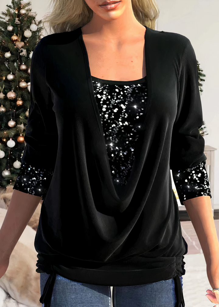 W&W Mode | Stilvolle Glitzerbluse