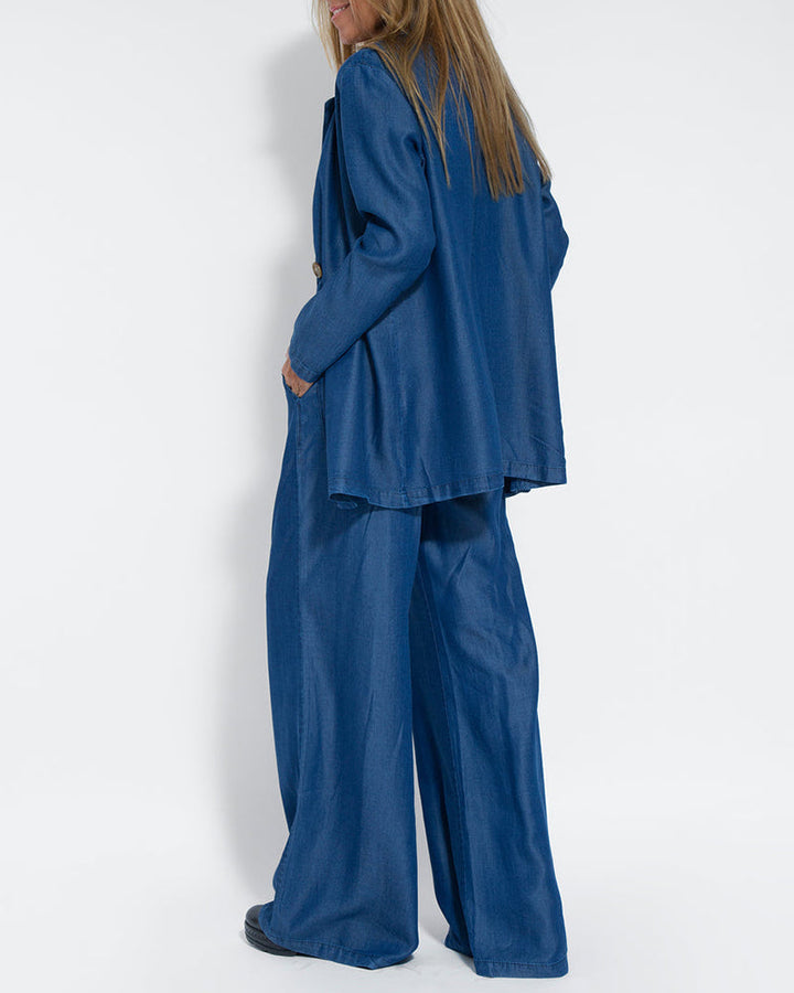 W&W Mode | Damen Elegantes 2-teiliges Leinenset