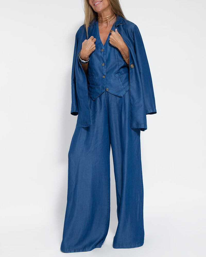 WW | Damen Elegantes 2-teiliges Leinenset