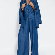WW | Damen Elegantes 2-teiliges Leinenset