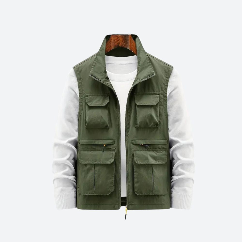 WW | Herrenjacke Mit Mehreren Reißverschlusstaschen