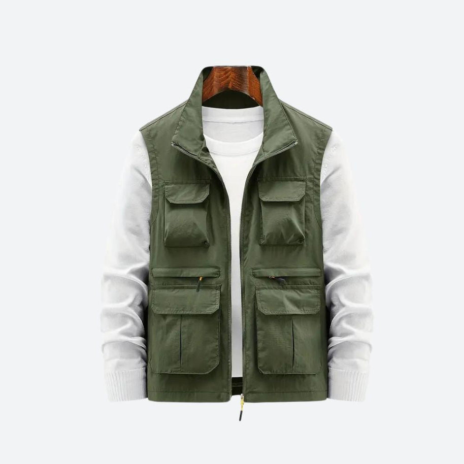 WW | Herrenjacke Mit Mehreren Reißverschlusstaschen
