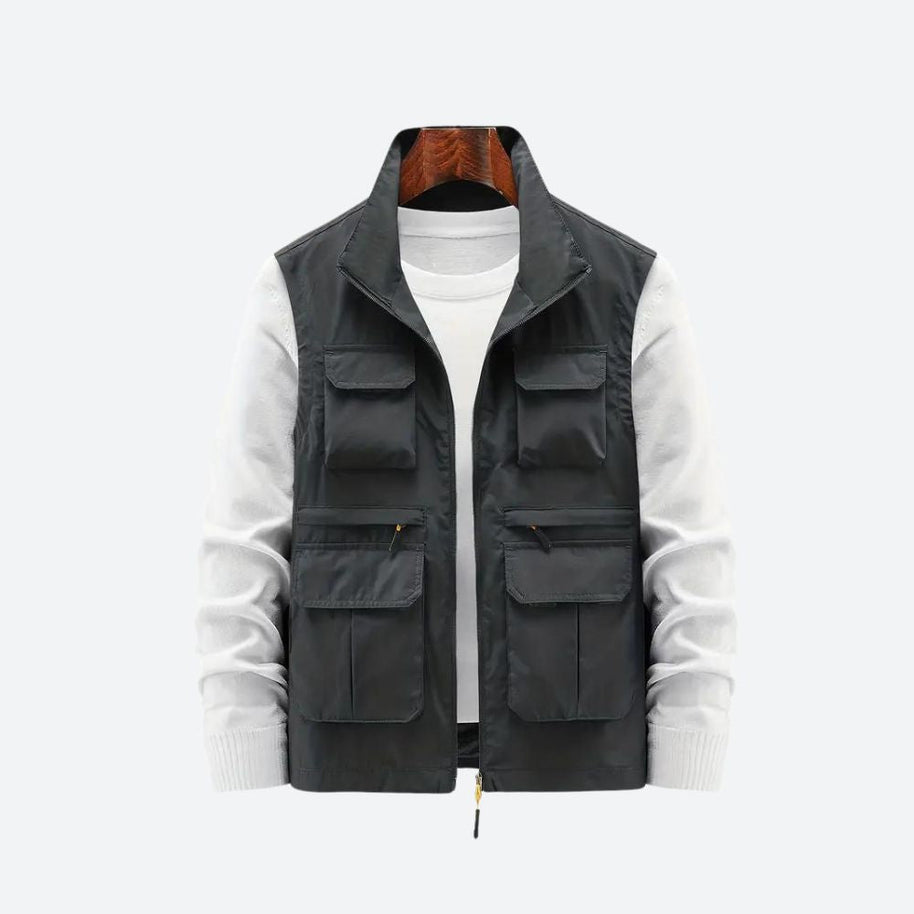 WW | Herrenjacke Mit Mehreren Reißverschlusstaschen