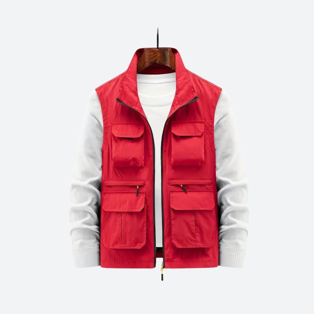 WW | Herrenjacke Mit Mehreren Reißverschlusstaschen
