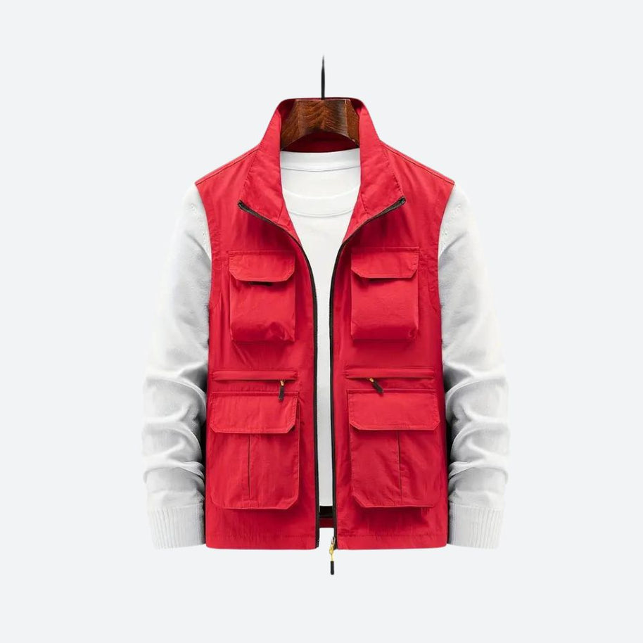 WW | Herrenjacke Mit Mehreren Reißverschlusstaschen