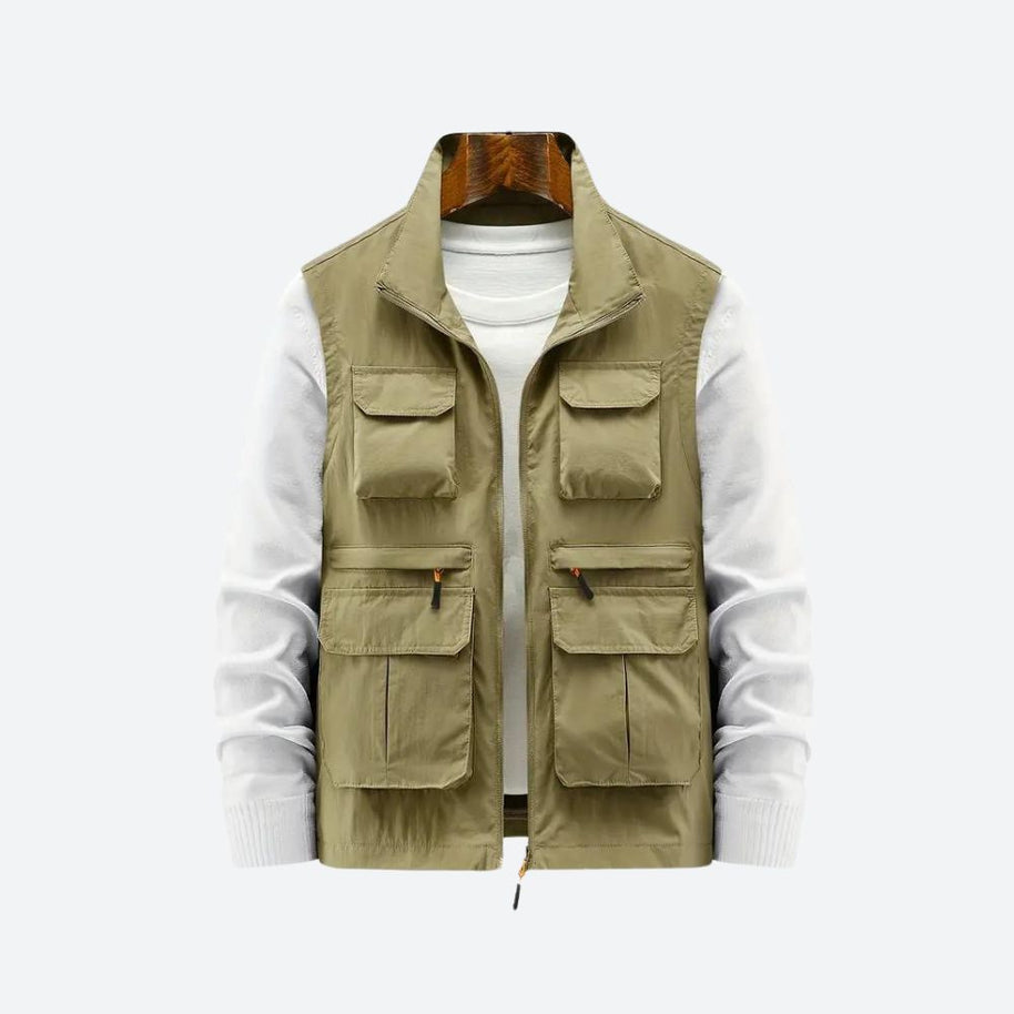 WW | Herrenjacke Mit Mehreren Reißverschlusstaschen