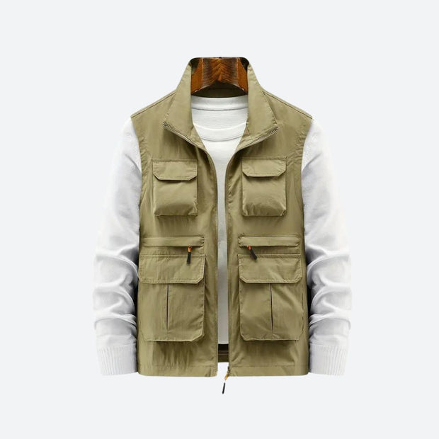 WW | Herrenjacke Mit Mehreren Reißverschlusstaschen