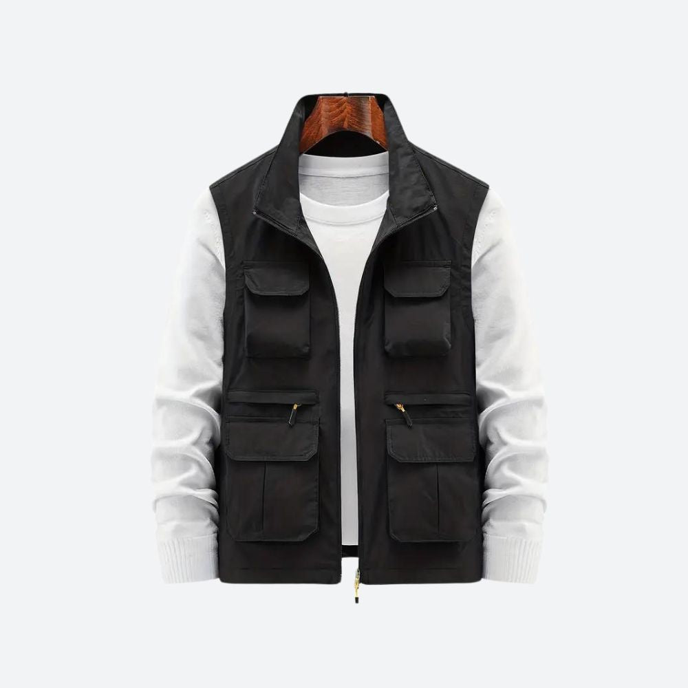 WW | Herrenjacke Mit Mehreren Reißverschlusstaschen