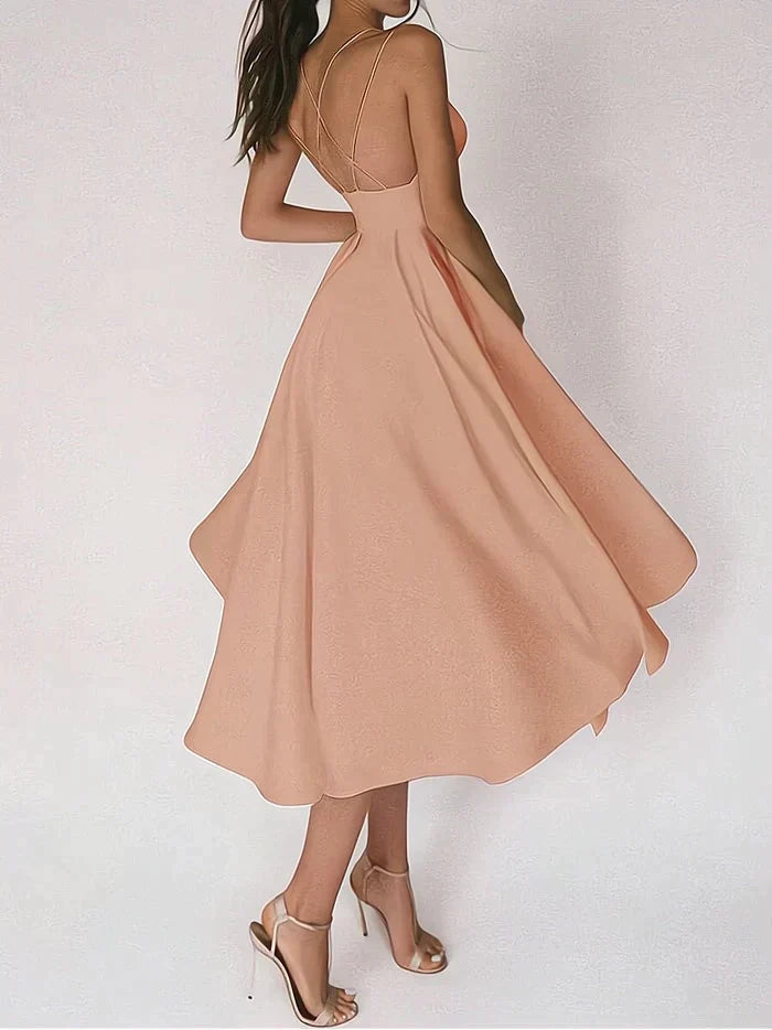 WW | Elegantes Kleid mit V-Ausschnitt Schöner Stil