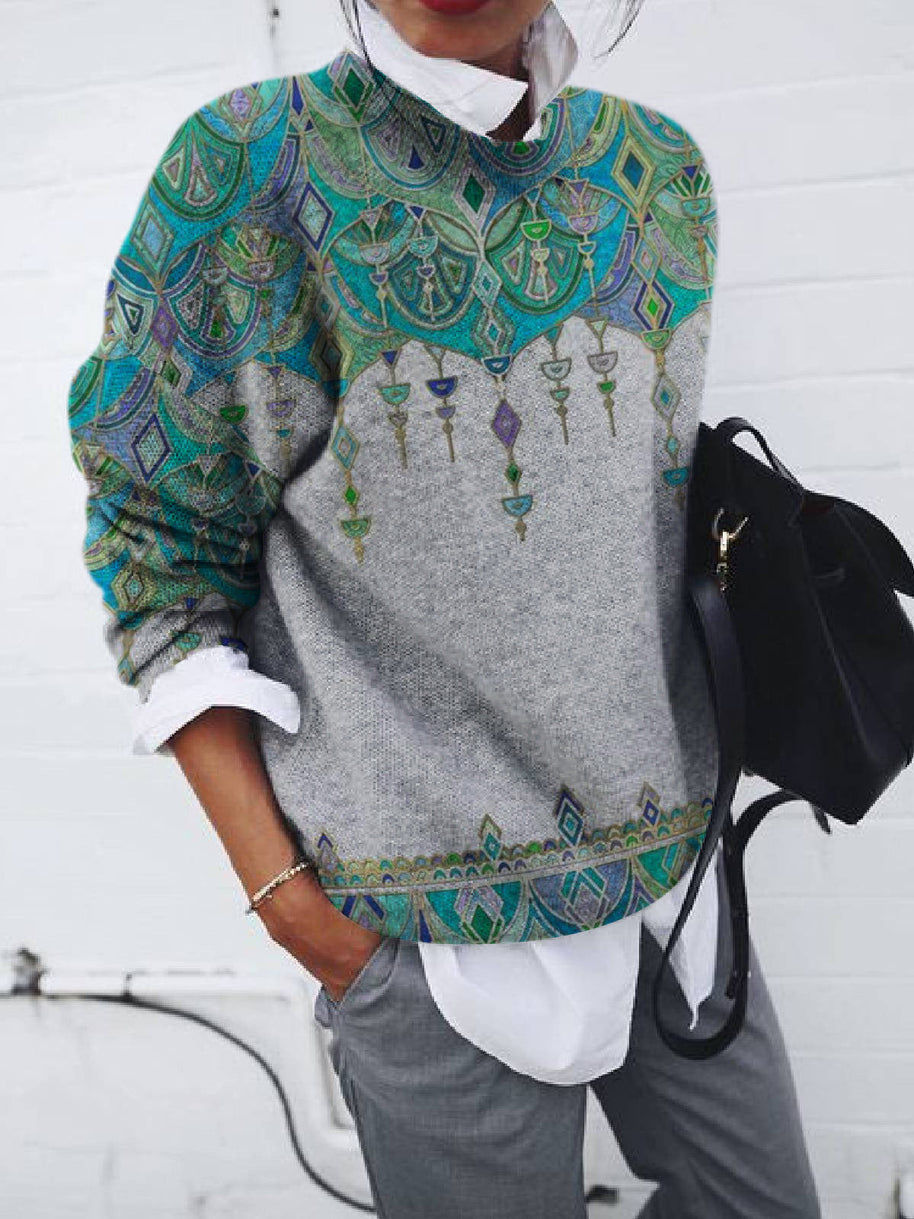 WW | Frauen Hoodies Lockere Gedruckte Langarm Sweatshirt