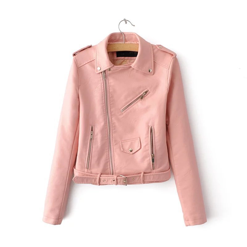 WW - Damen Langarm PU Lederjacke
