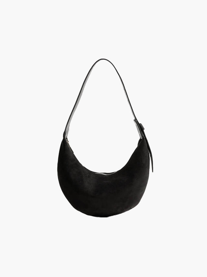 Halbmond-Tasche aus Wildleder