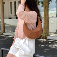 WW | Halbmond Tasche Aus Wildleder