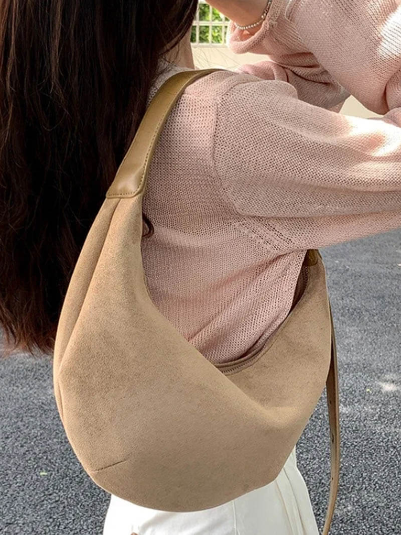 WW | Halbmond Tasche Aus Wildleder