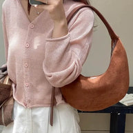 WW | Halbmond Tasche Aus Wildleder