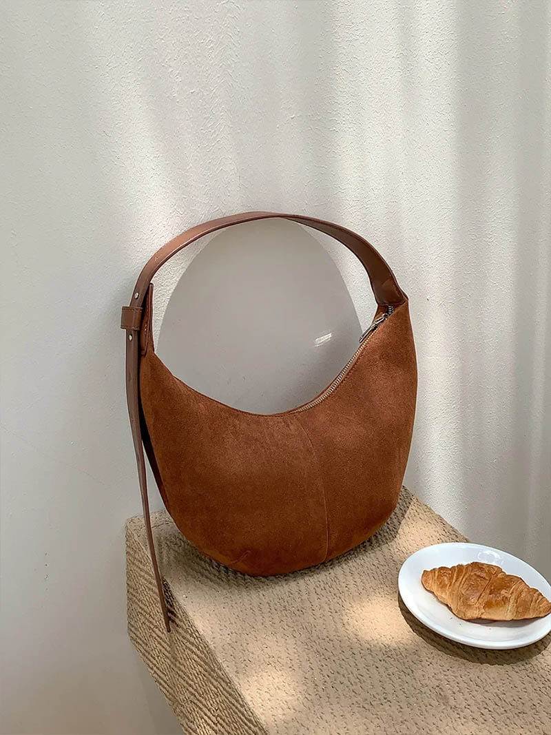 WW | Halbmond Tasche Aus Wildleder