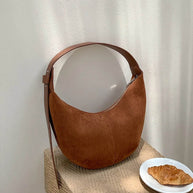 WW | Halbmond Tasche Aus Wildleder