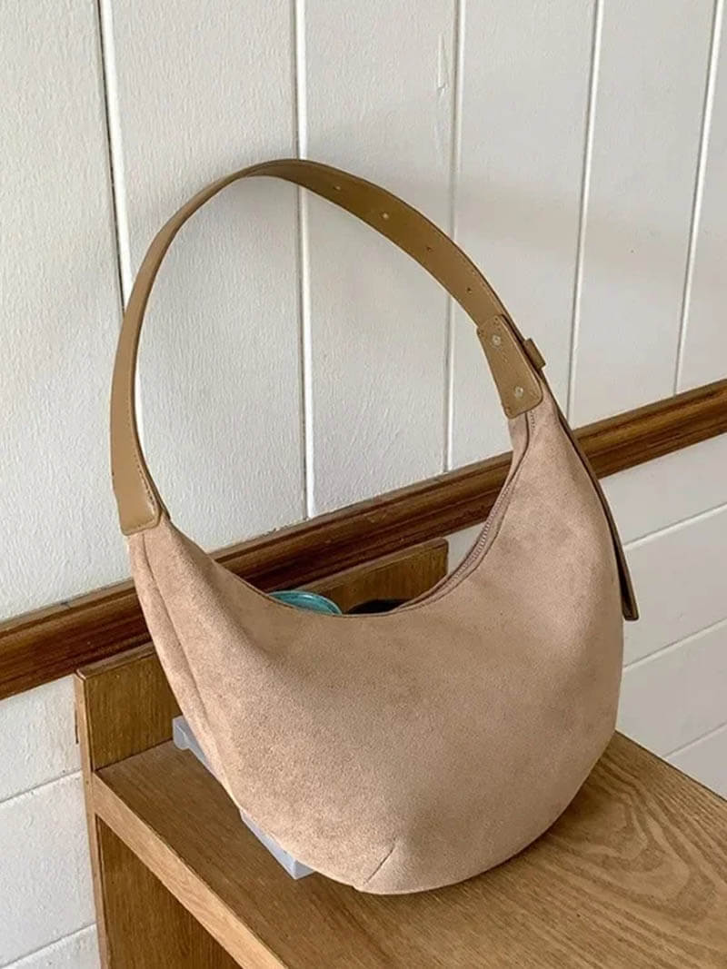 WW | Halbmond Tasche Aus Wildleder