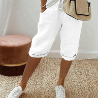 WW | Damen-Leinenhose mit weitem Bein