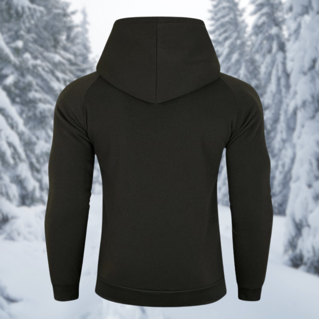 WOLFF - Heren fleece hoodie met rits