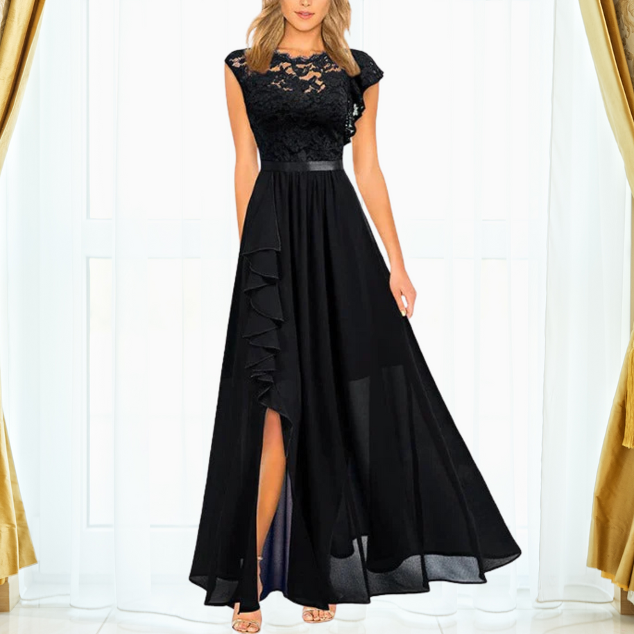 WW | Elegantes Spitzen Maxi Kleid