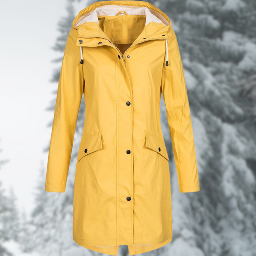 WW | wasserdichte Parka mit Kapuze - Damen Regenjacke mit praktischen Taschen