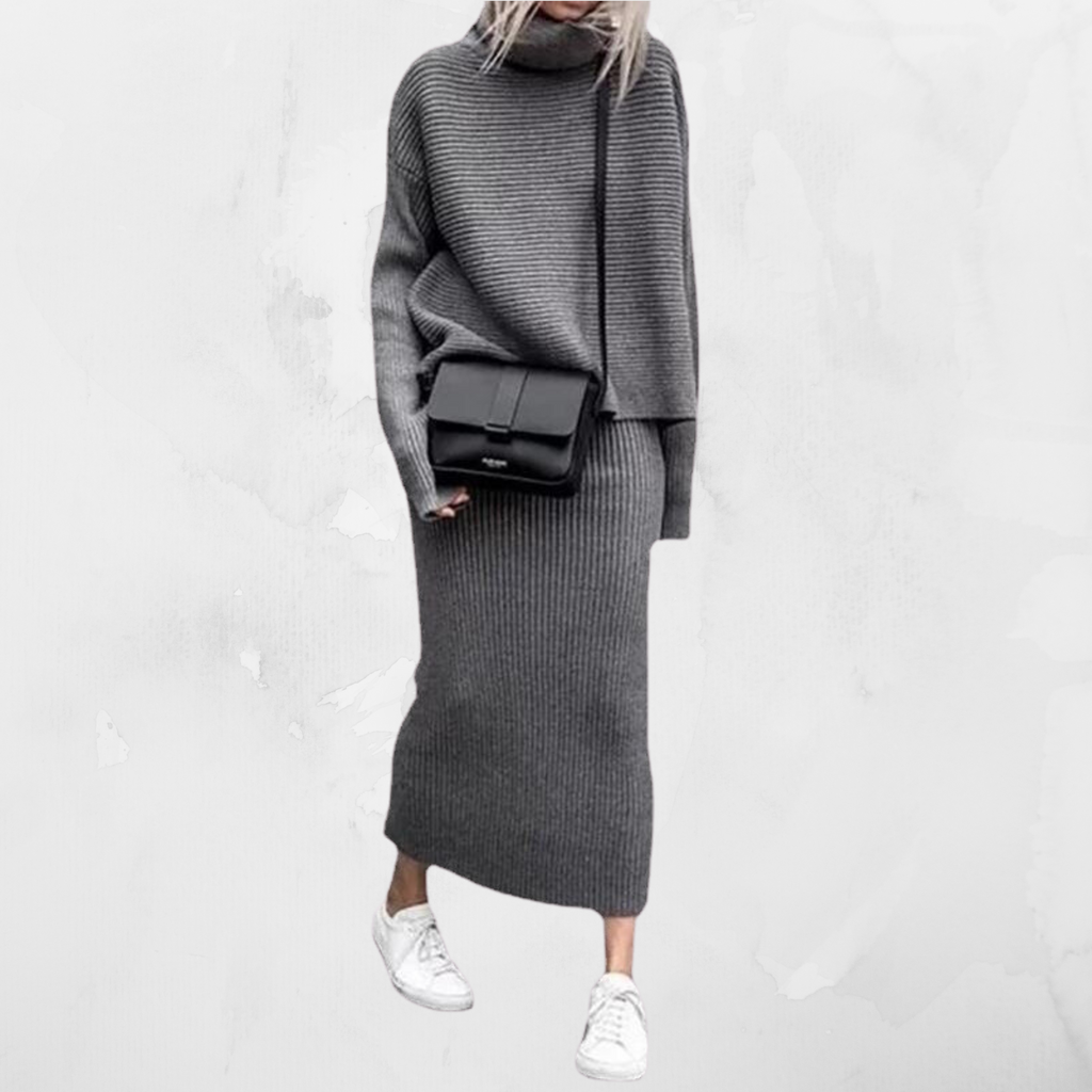 W&W- Neue Casual Loose Fashion langen Rock Set