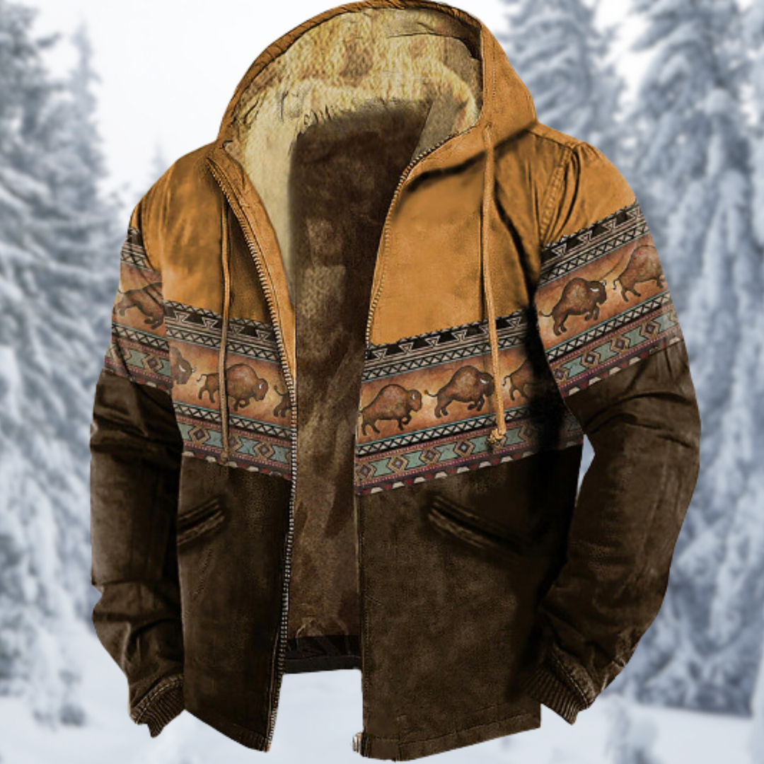 W&W Mode - 3D-gedruckte Fleecejacke mit Kapuze