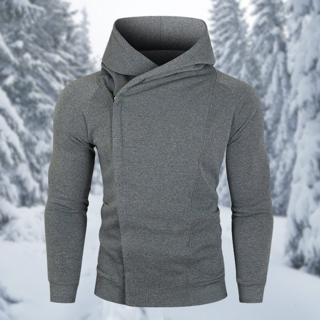 WOLFF - Heren fleece hoodie met rits