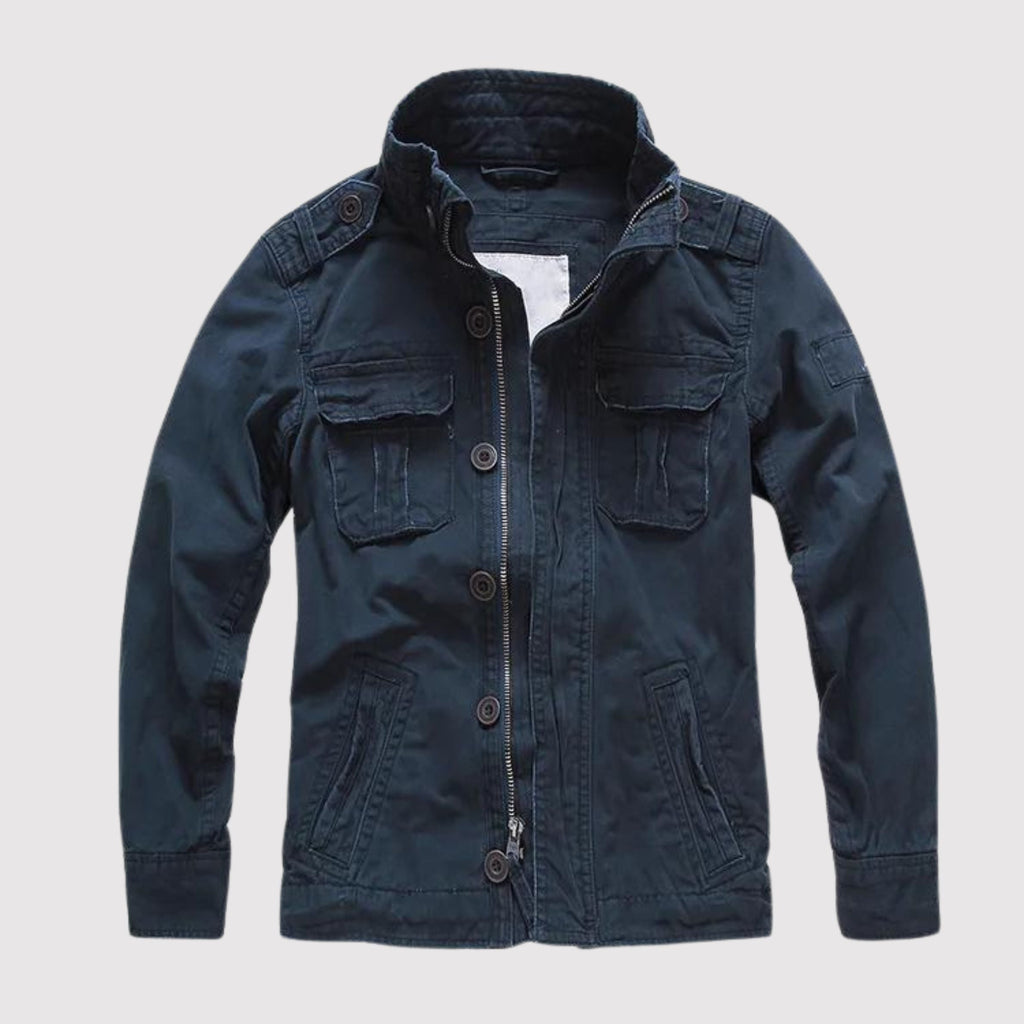 WW | Retro Jeansjacke Mit Mehreren Taschen Stil