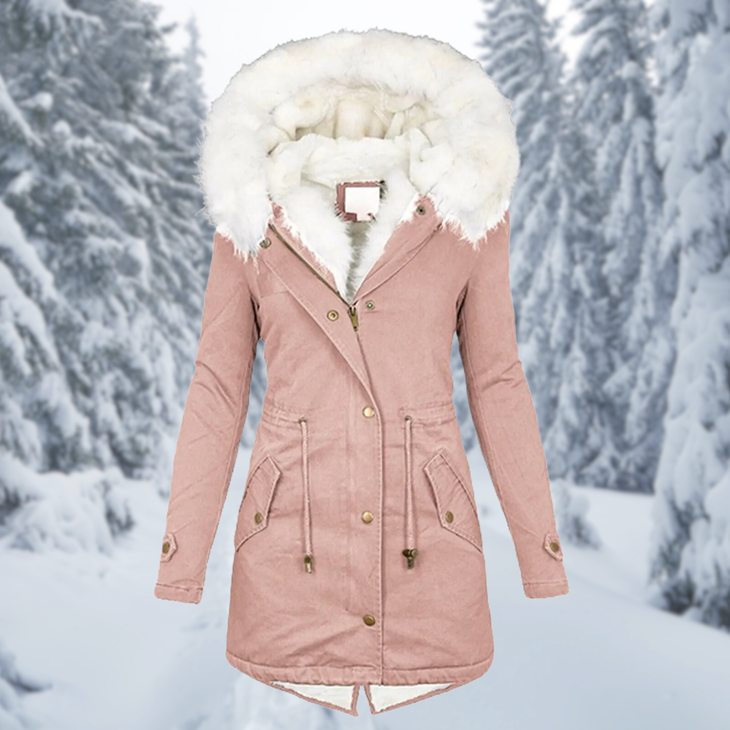 WW | Warme Winterjacke Für Damen Mittel-Lang