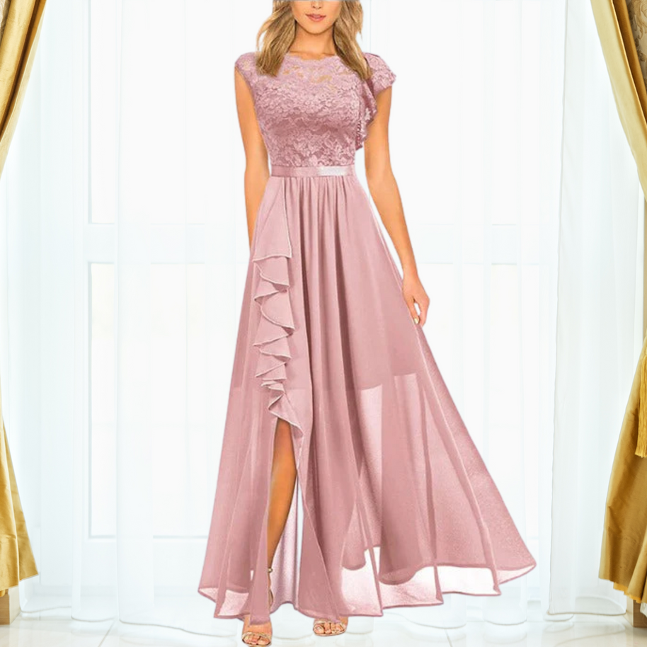 WW | Elegantes Spitzen Maxi Kleid