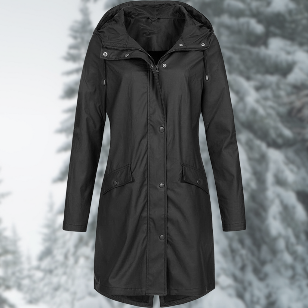 WW | wasserdichte Parka mit Kapuze - Damen Regenjacke mit praktischen Taschen