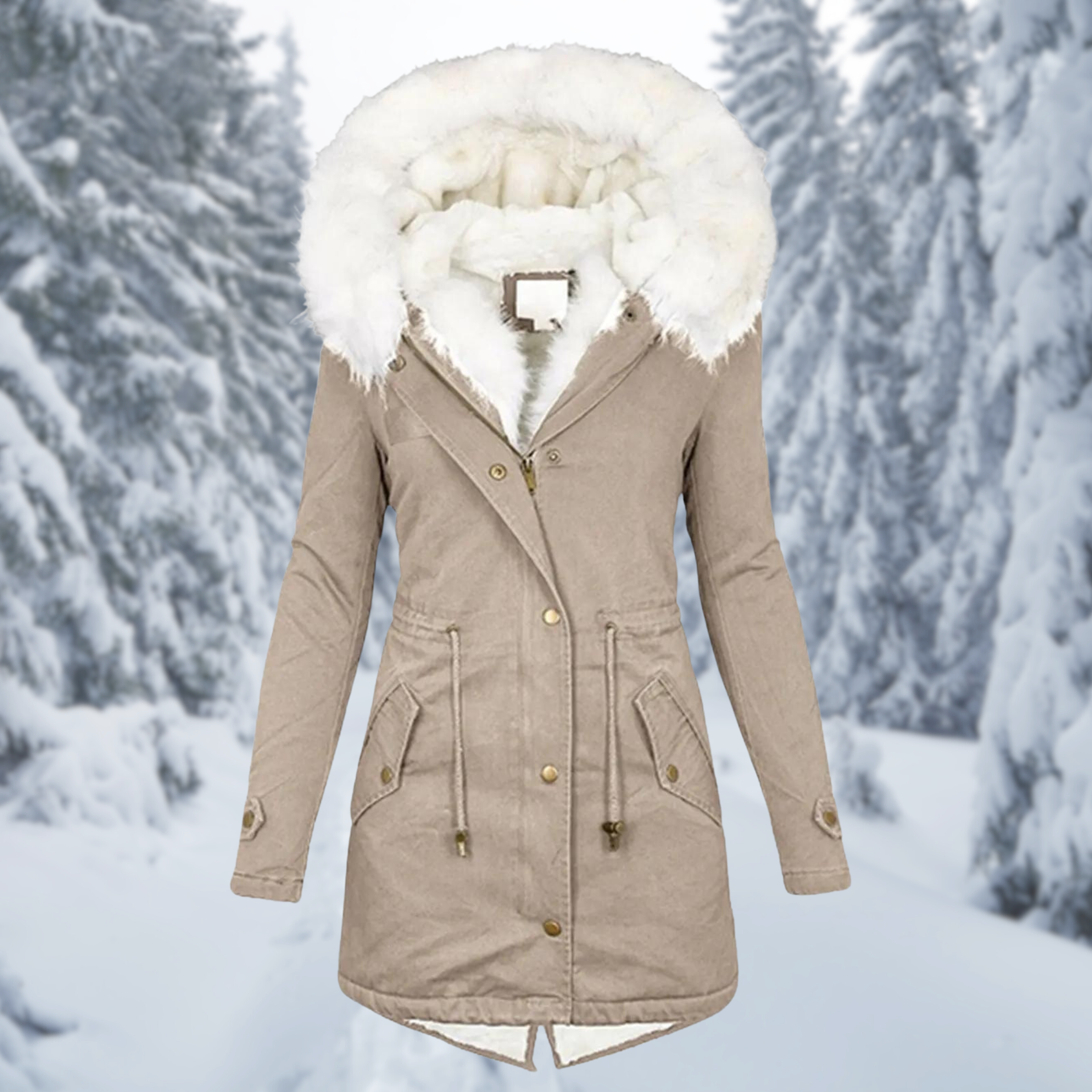 WW | Warme Winterjacke Für Damen Mittel-Lang