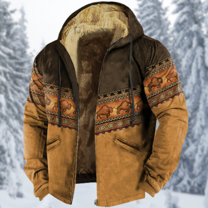 W&W Mode - 3D-gedruckte Fleecejacke mit Kapuze