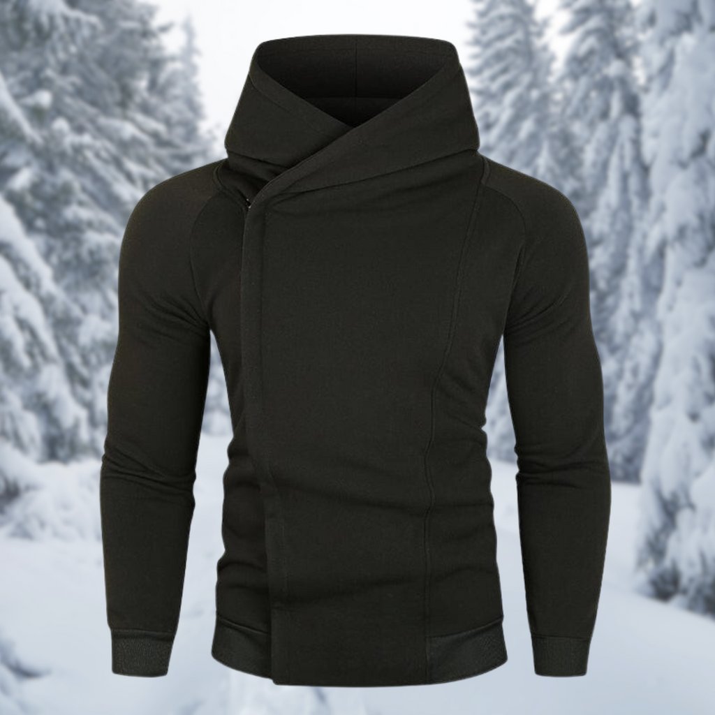 WOLFF - Heren fleece hoodie met rits