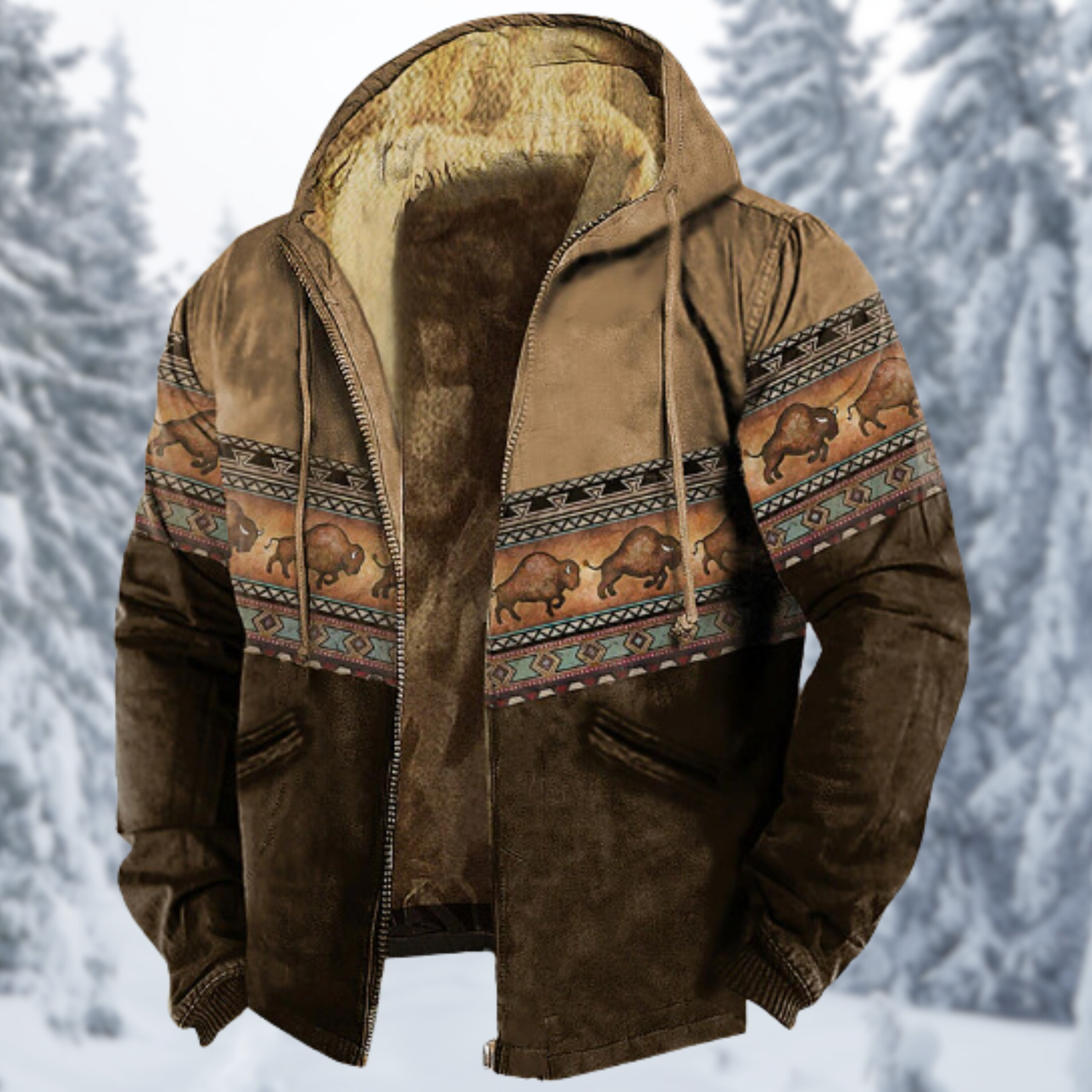 WW - 3D-gedruckte Fleecejacke mit Kapuze
