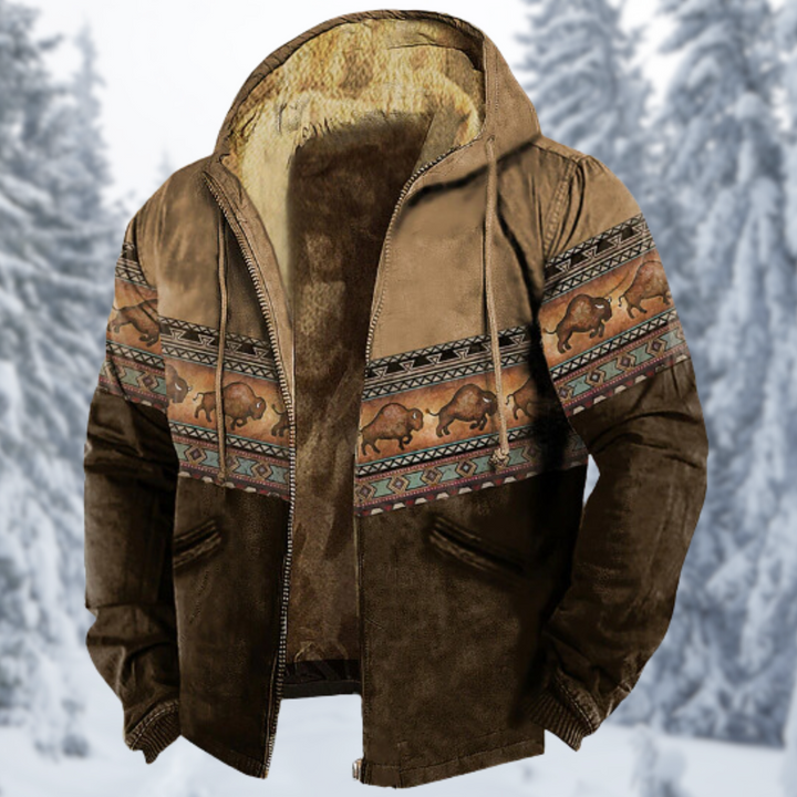 W&W Mode - 3D-gedruckte Fleecejacke mit Kapuze
