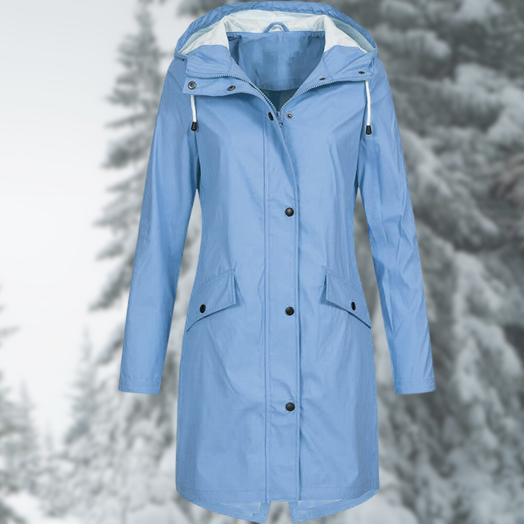 WW | wasserdichte Parka mit Kapuze - Damen Regenjacke mit praktischen Taschen