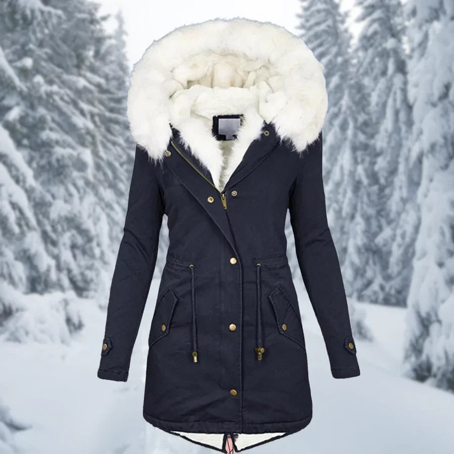W&W Mode – Warmer Wintermantel für Damen, mittellang